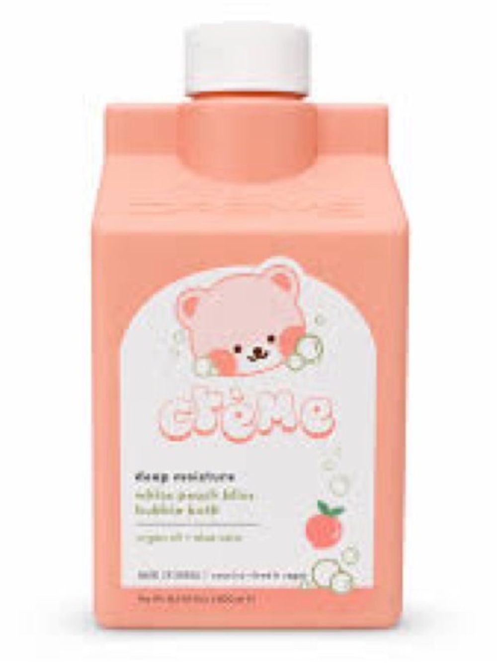 The Crème Shop Boba Bears Deep Moisture Bubble Bath - White Peach Bliss